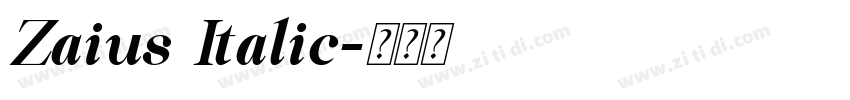 Zaius Italic字体转换